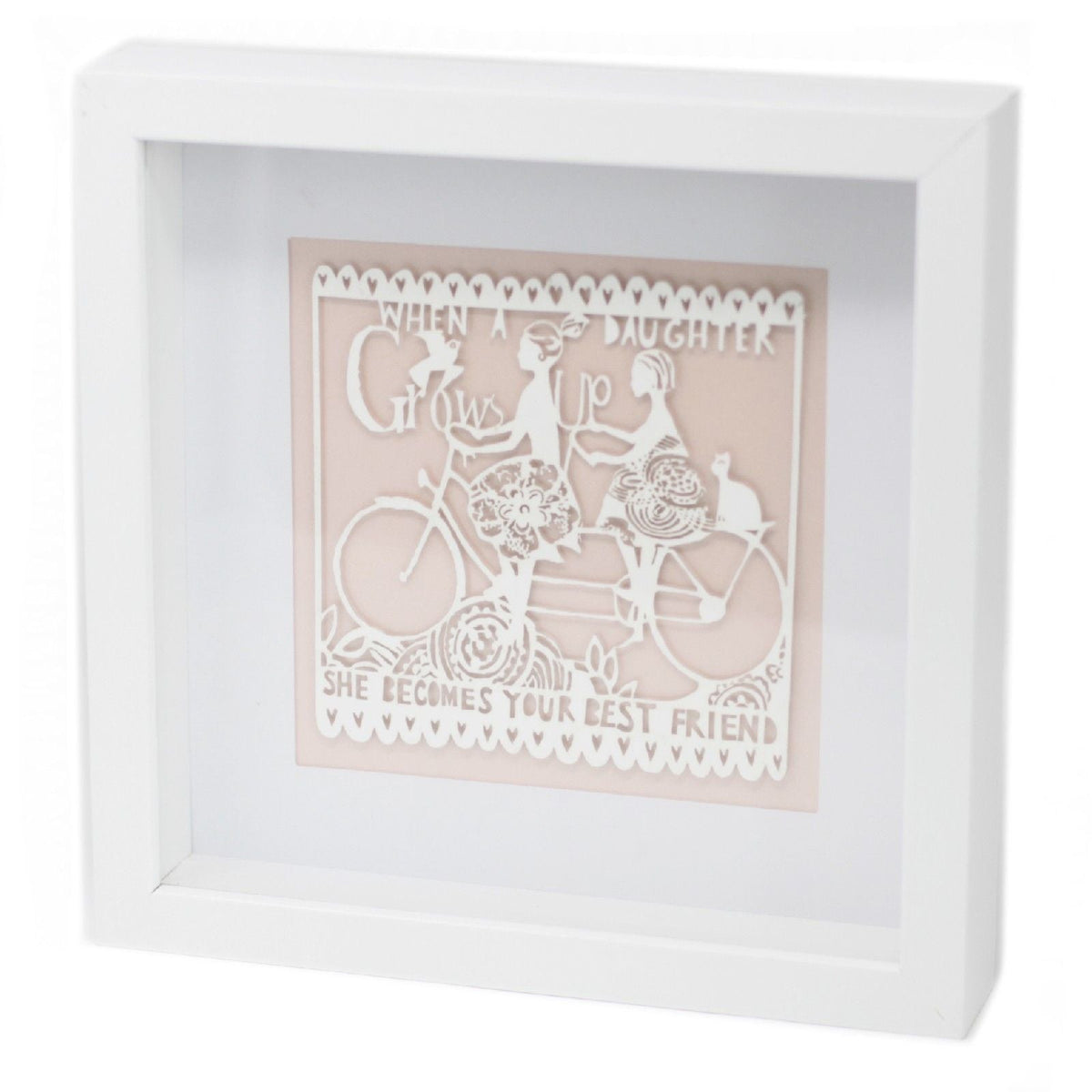 Paper Cutout White Picture Frame - Daughter