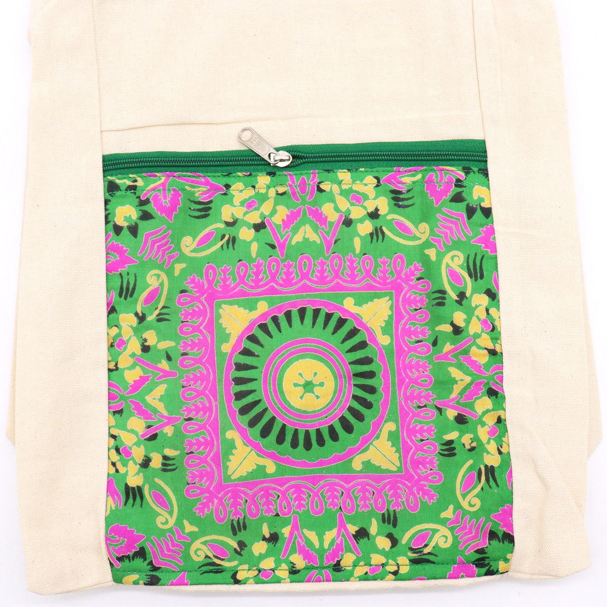 Sling Bag - Green Alpana Silk - Asst