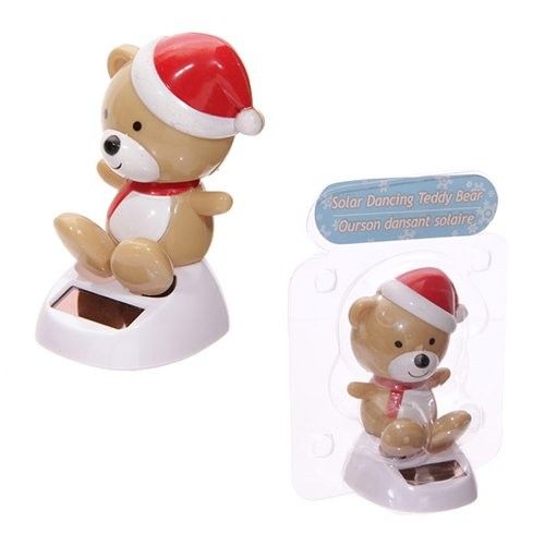 Solar Powered Cute Christmas Teddy Bear