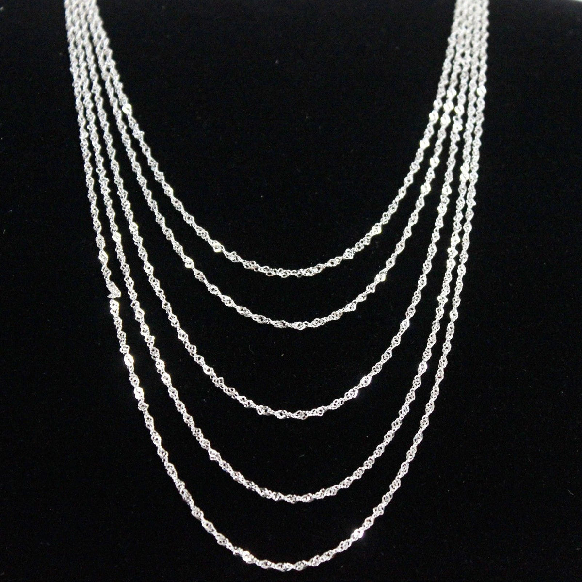 Twist 925 Adjustable Silver Chains  45 - 40cm