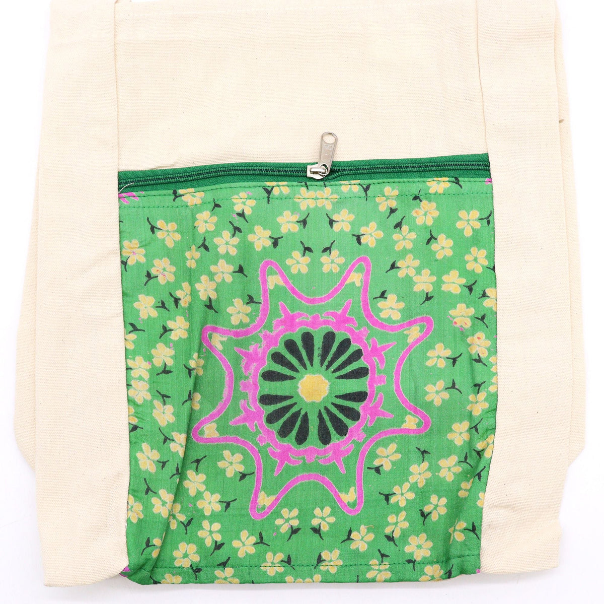 Sling Bag - Green Alpana Silk - Asst