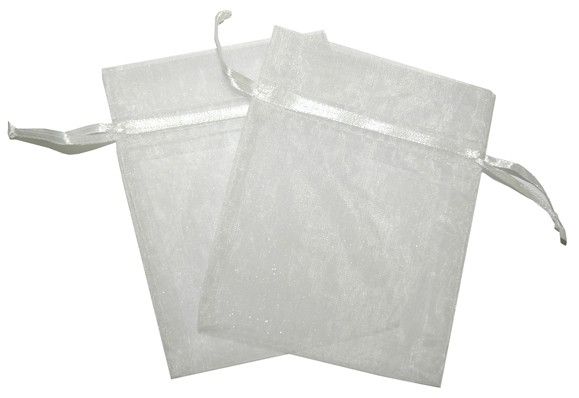 Small Organza Bags - White