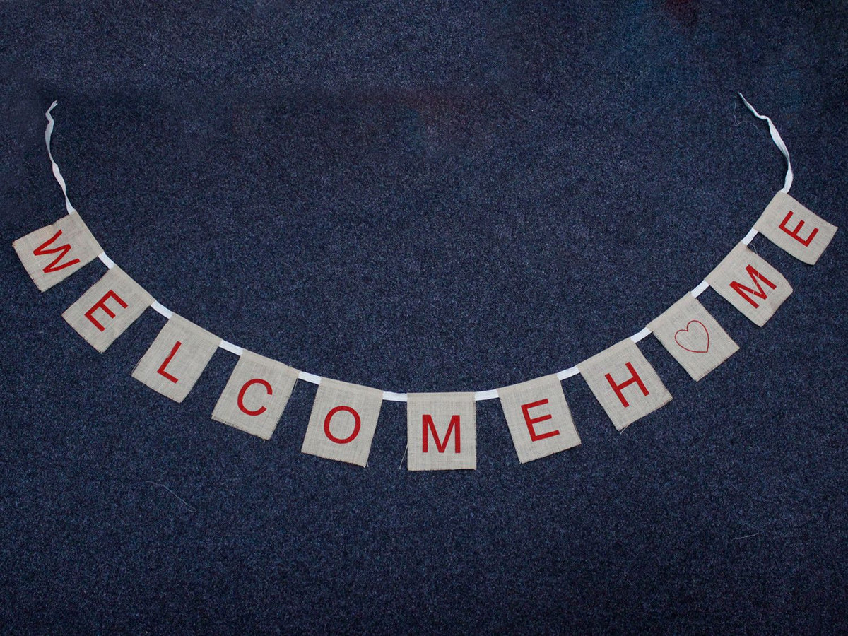 Natural Bunting - WELCOME HOME