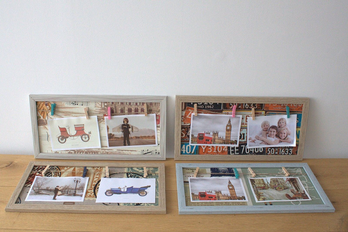Mini DIY Peg Photo Frames - Assorted Places