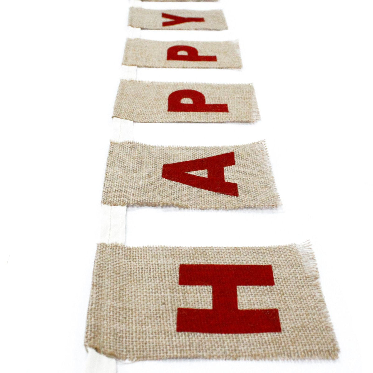 Natural Bunting  HAPPY BIRTHDAY (lrg with cake)