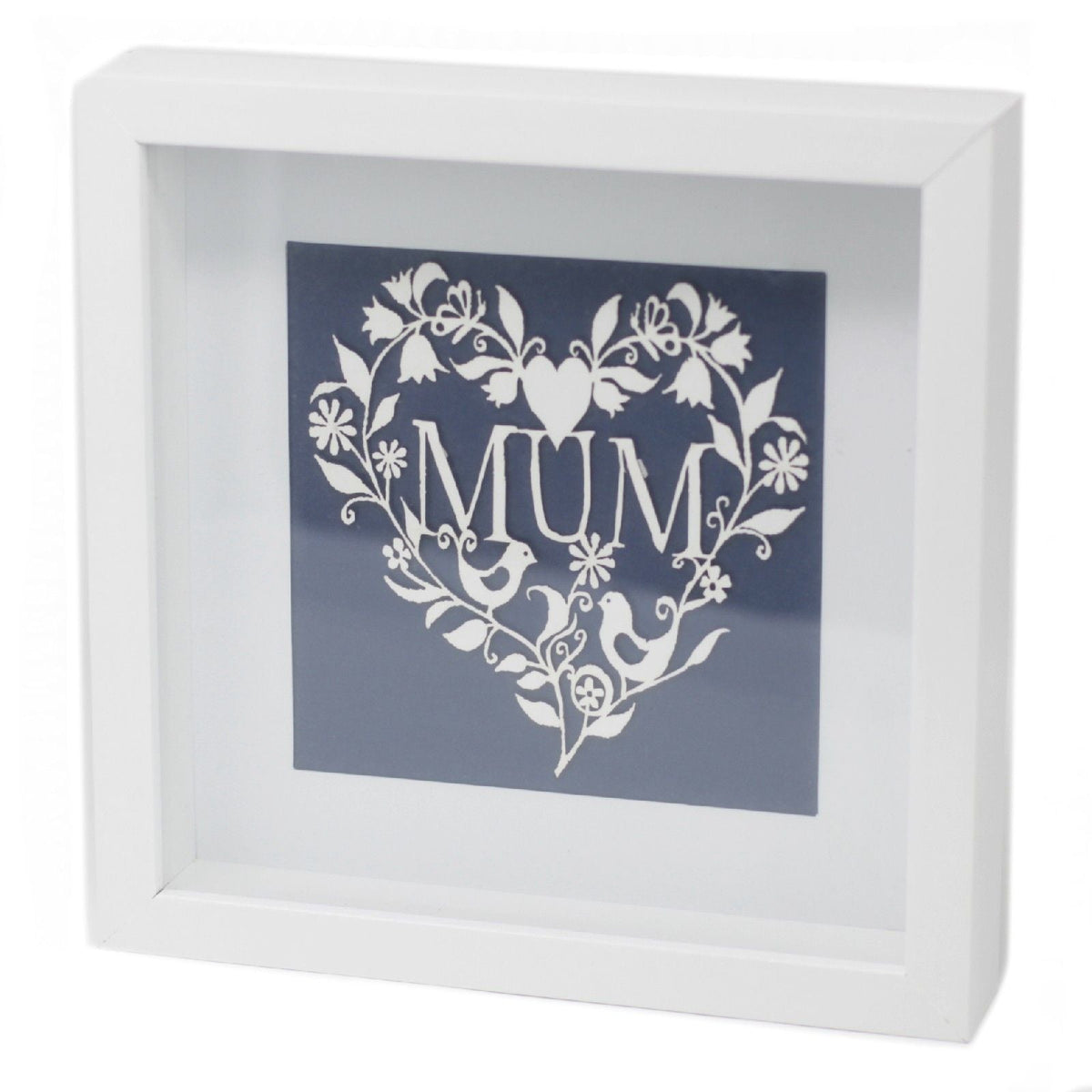 Paper Cutout White Picture Frame - Mum