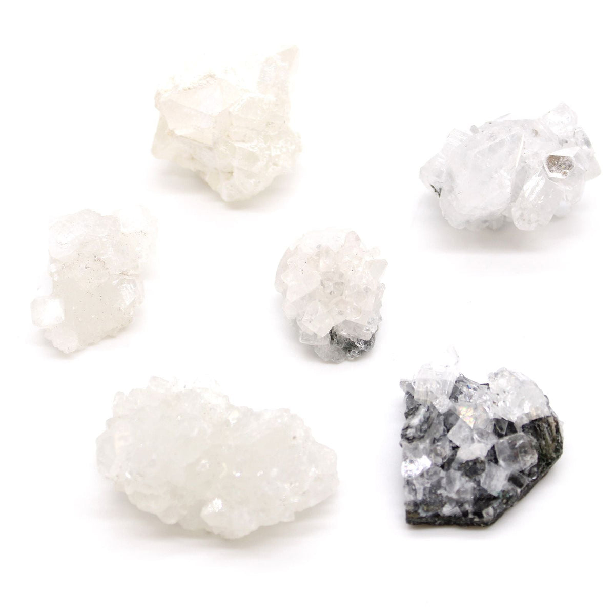 White Apophyllite Clusters 20-30mm