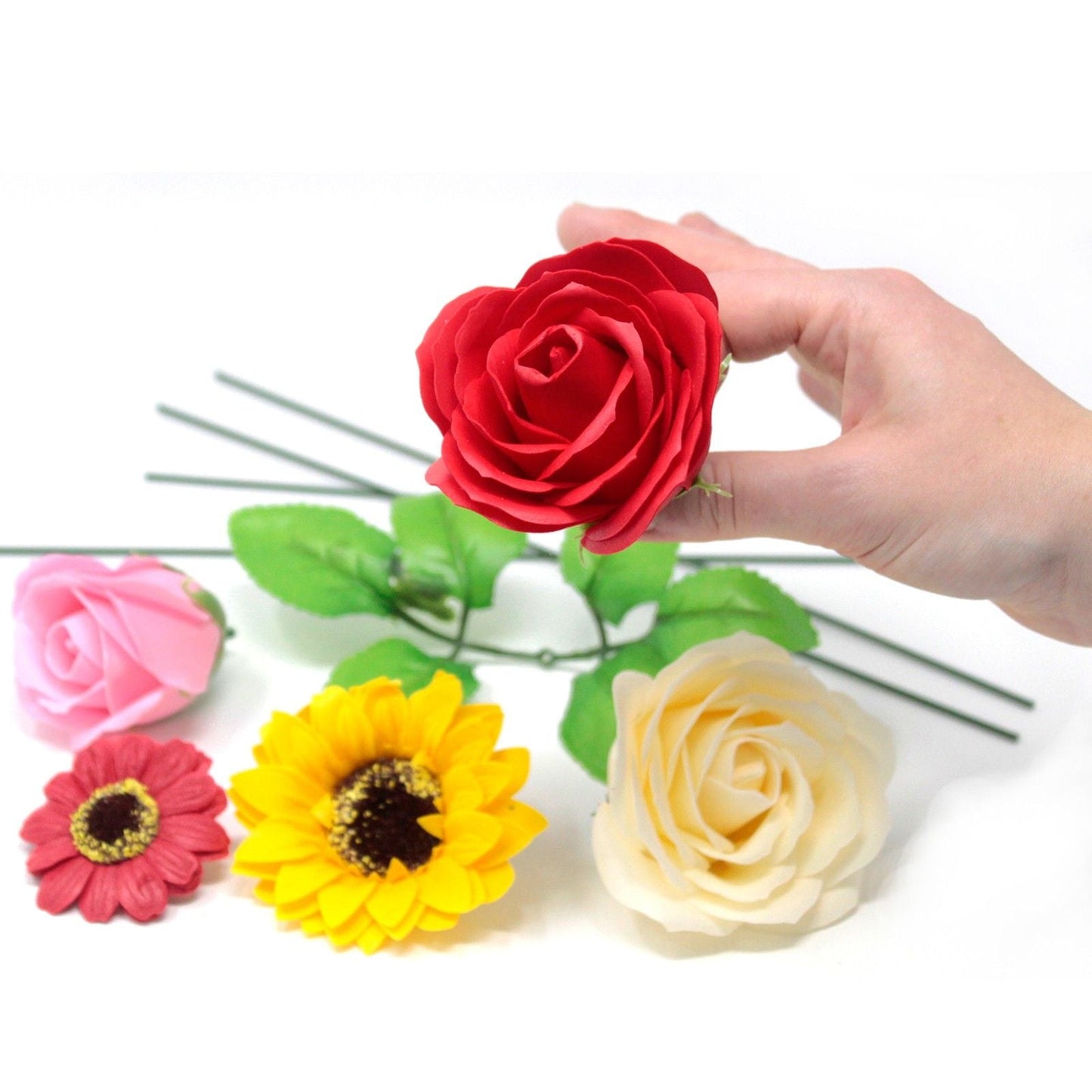 Craft Soap Flowers - Sml Sunflower - Blue