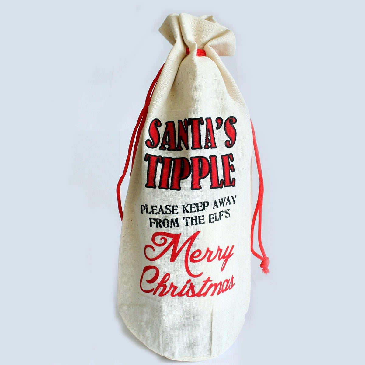 XMAS Cotton Wine Pouch - Santa's Tipple