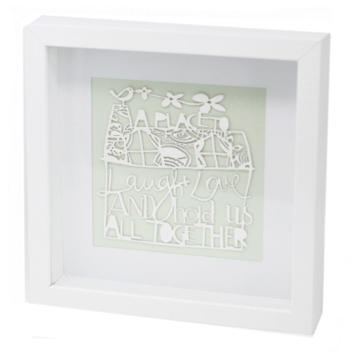 Paper Cutout White Picture Frame - Home