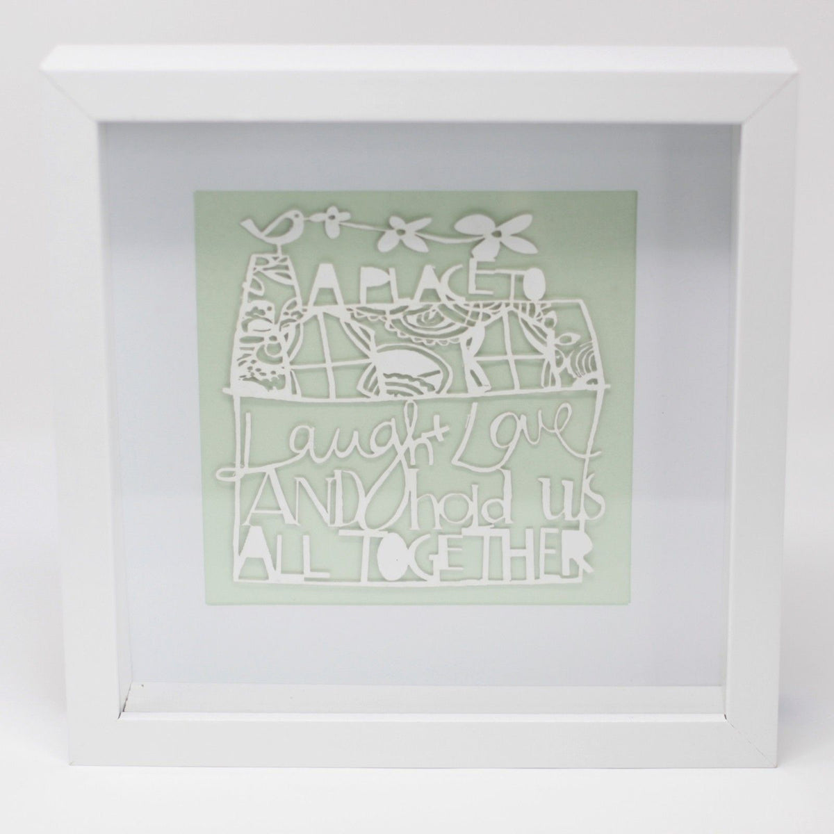 Paper Cutout White Picture Frame - Home
