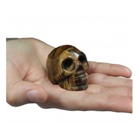 Gemstone Skull - Tiger Eye
