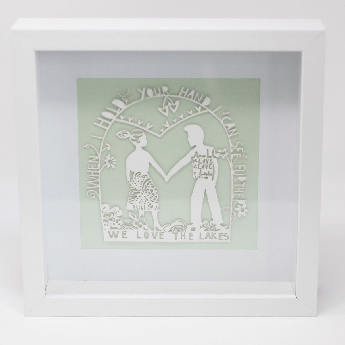 Paper Cutout White Picture Frame - Love Lakes