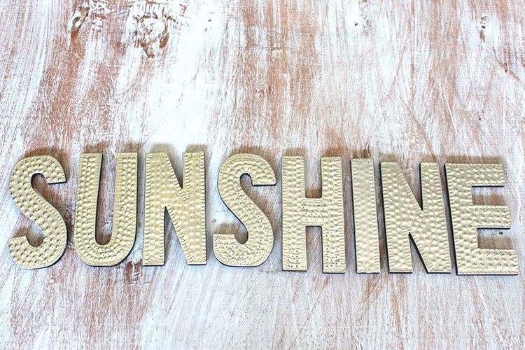 Sm Arty Aluminum Letters - U