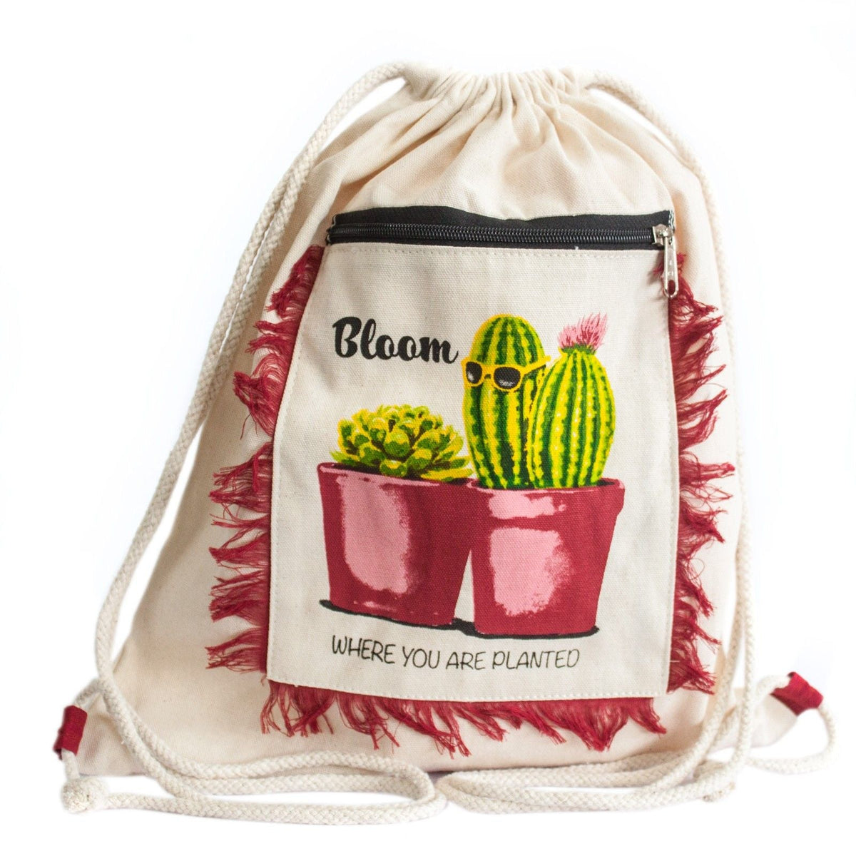 Fringe Backpack - Cactus