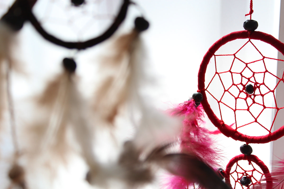 Bali Dreamcatchers - Large Round - Black/White/Red
