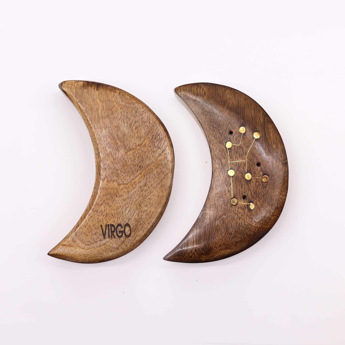 Engraved and Brass Zodiac Sign Incense Burner - Moon