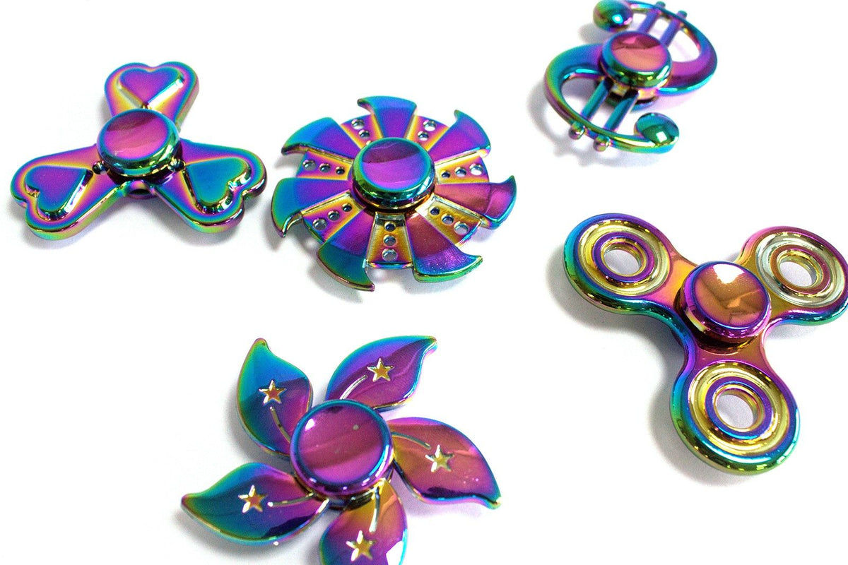 Metal Fidget Spinner - Seven Wings - Rainbow