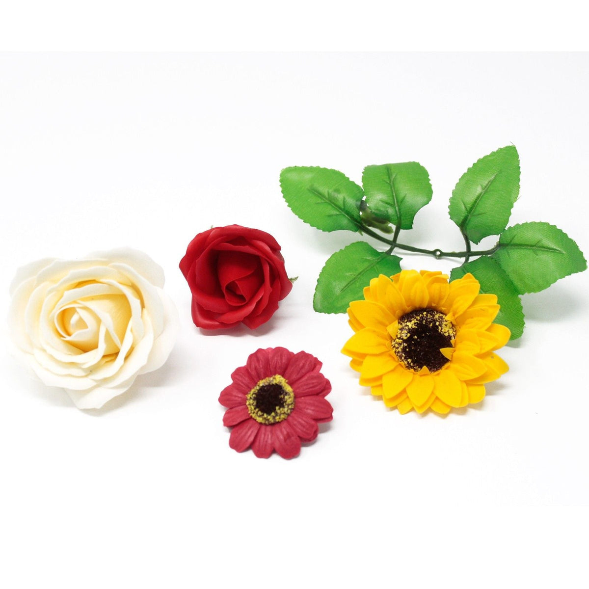 Craft Soap Flowers - Med Rose - Red
