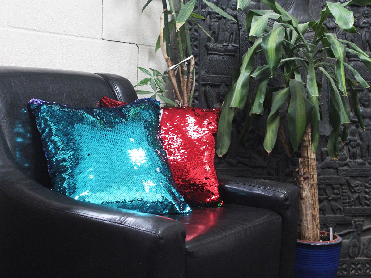 Mermaid Cushion Covers - Xmas Red & Green