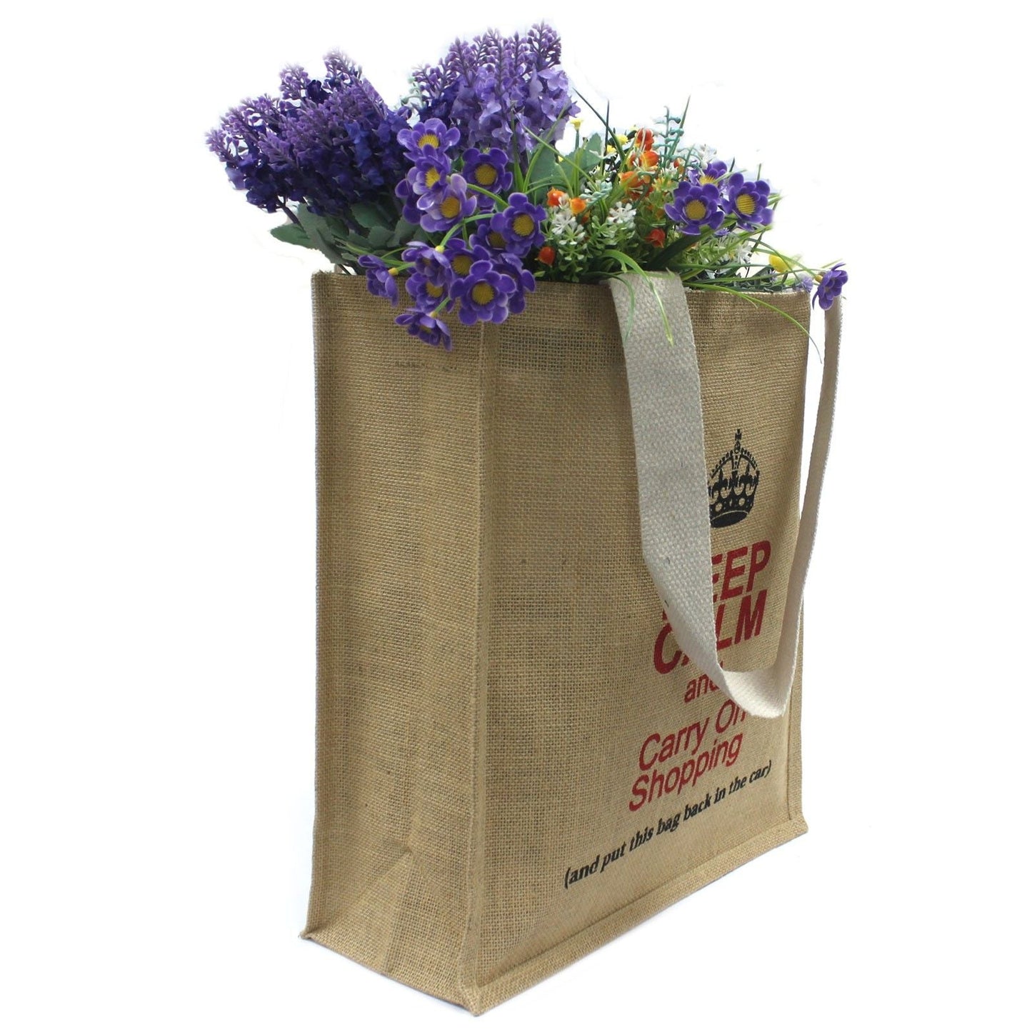 Jute Shopping Bag - Keep Calm