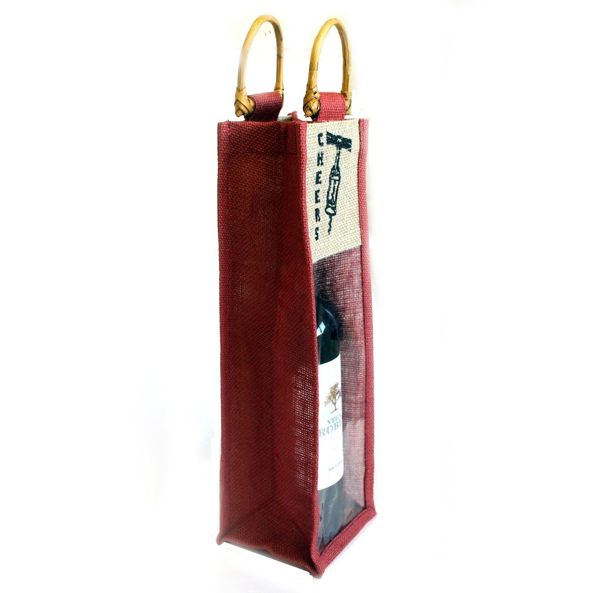 Cane Handle & PVC pannel - Burgundy - Corkscrew