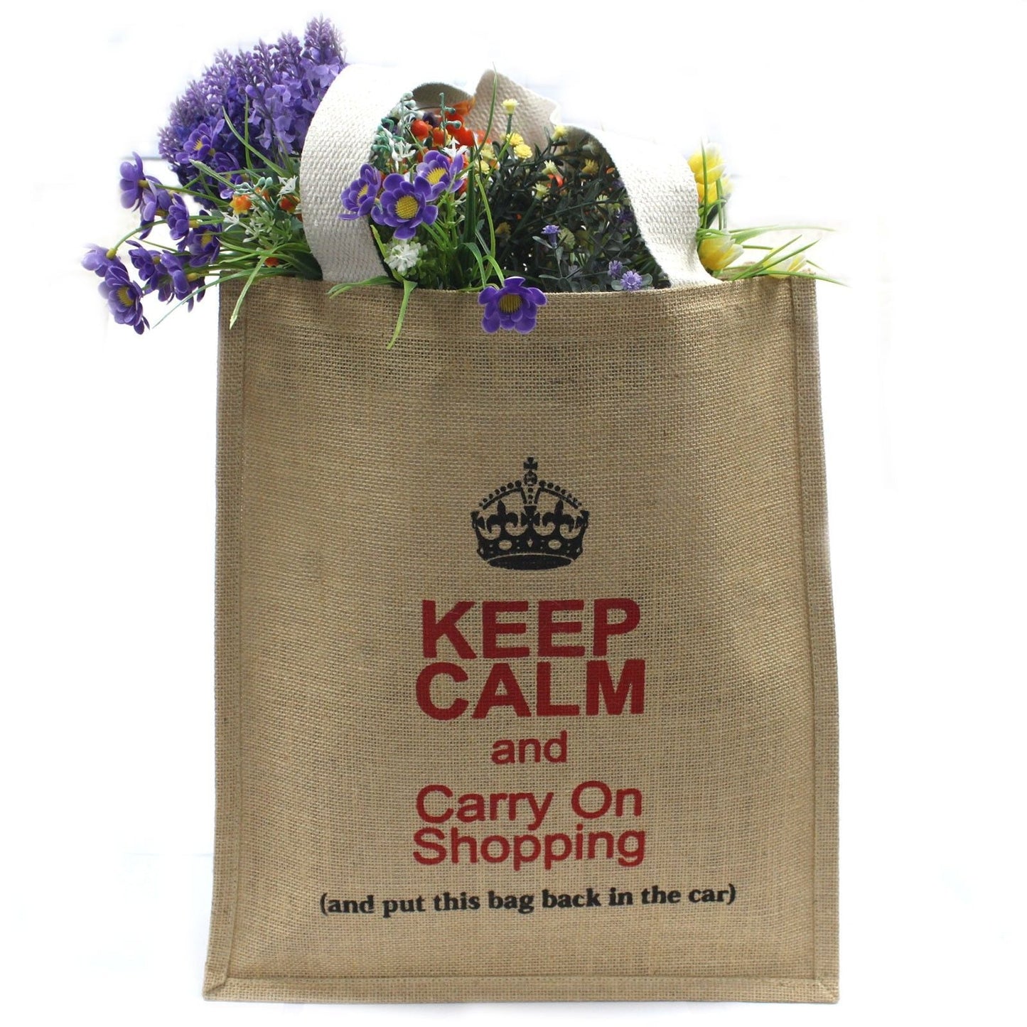 Jute Shopping Bag - Keep Calm