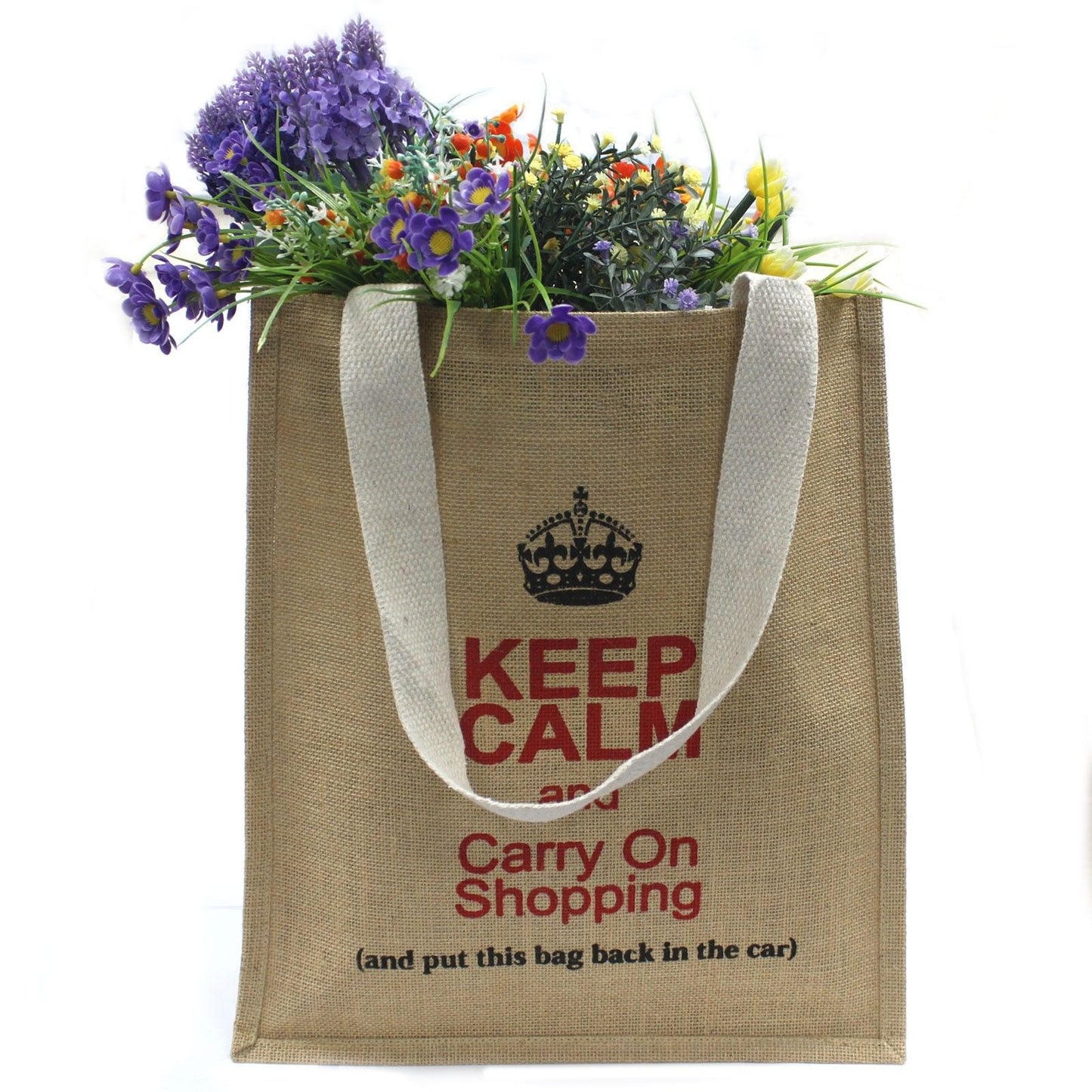 Jute Shopping Bag - Keep Calm