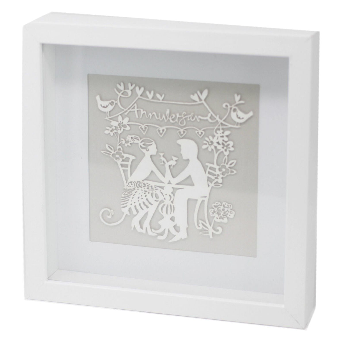 Paper Cutout White Picture Frame - Anniversary