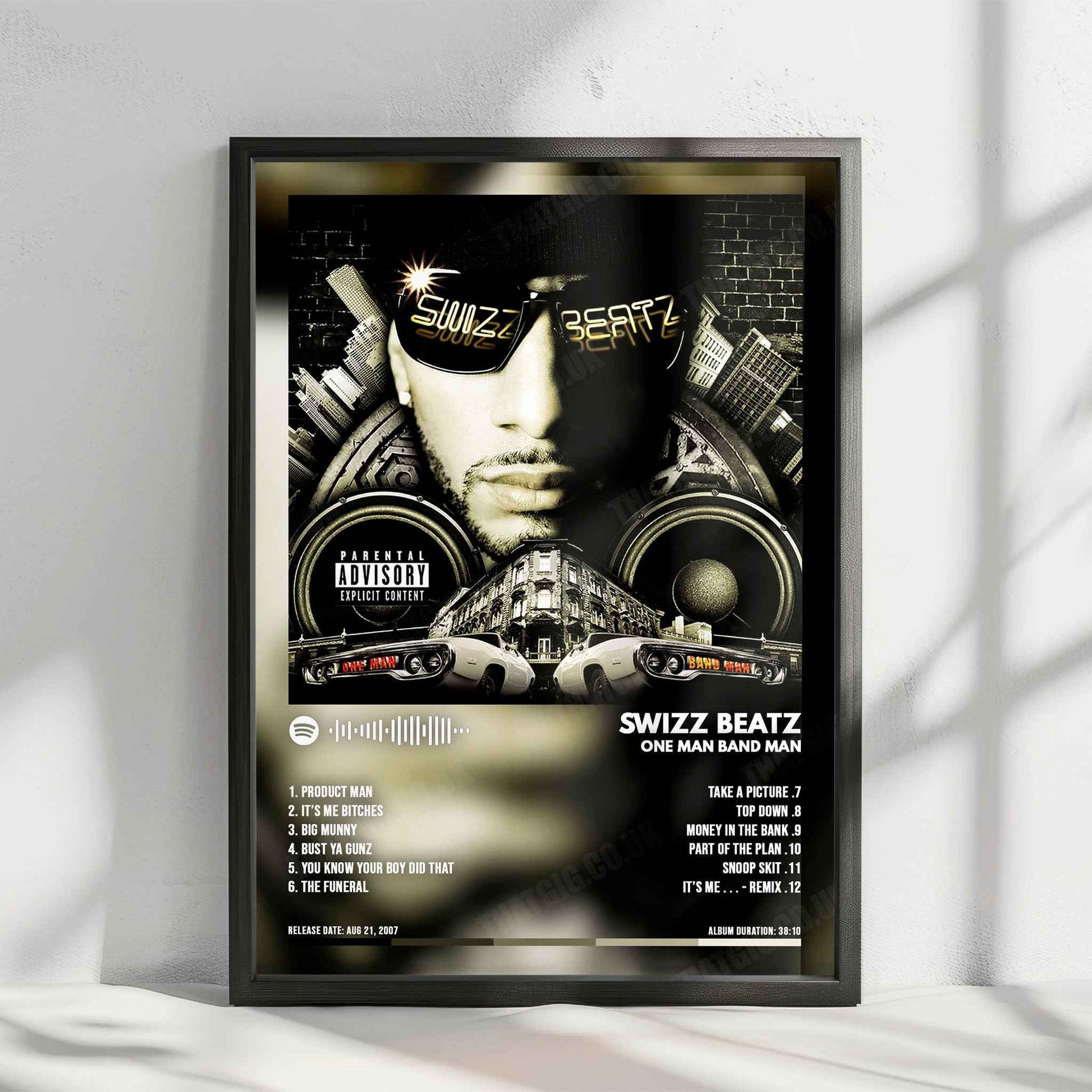 Swizz Beatz "One Man Band Man" Album Cover Poster - with Complete Tracklist