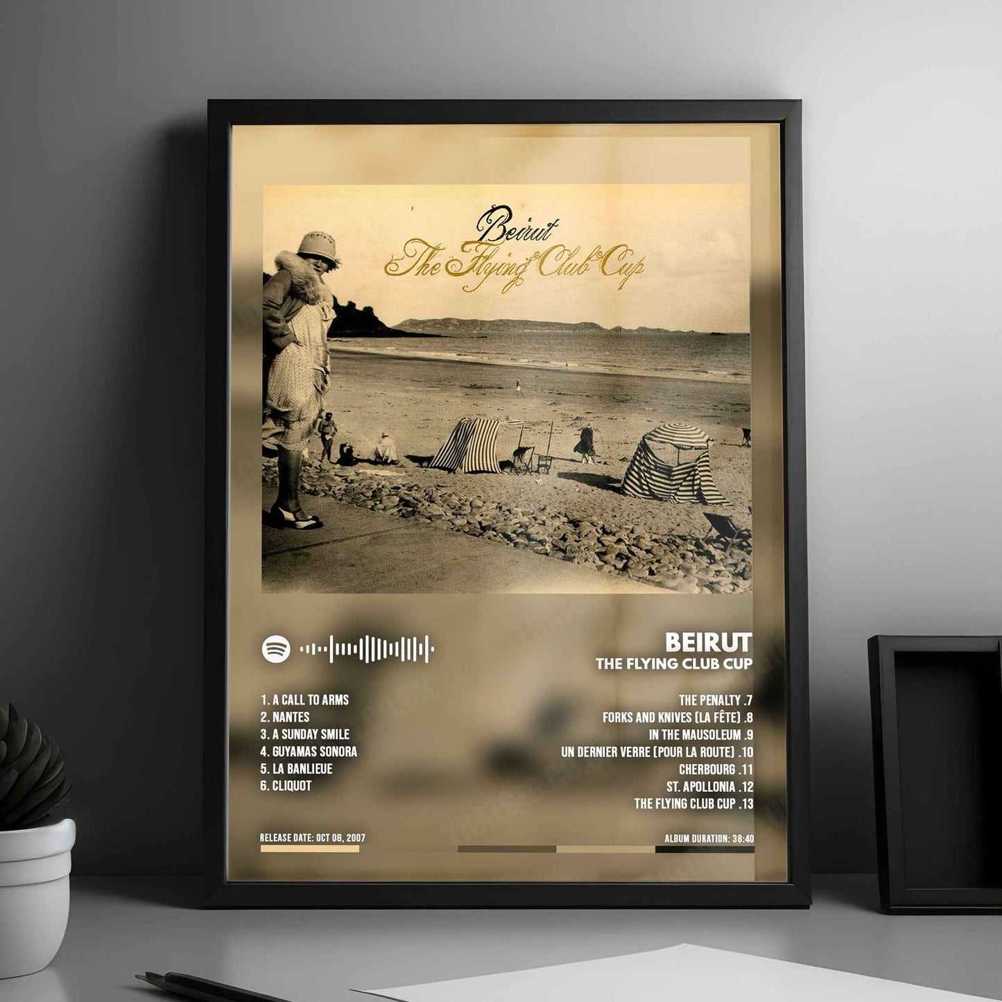 Beirut "The Flying Club Cup" Album Cover Poster - with Complete Tracklist