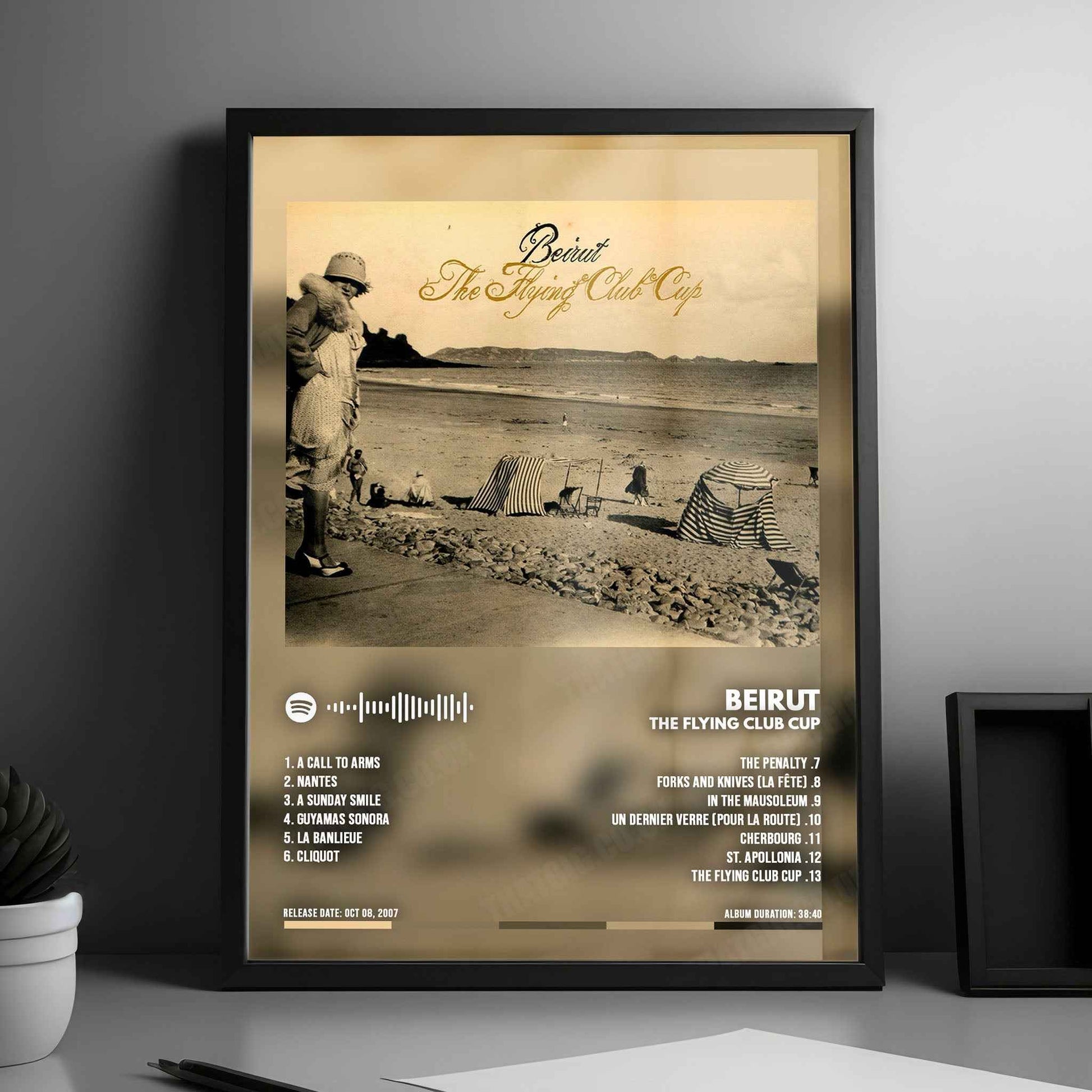 Beirut "The Flying Club Cup" Album Cover Poster - with Complete Tracklist