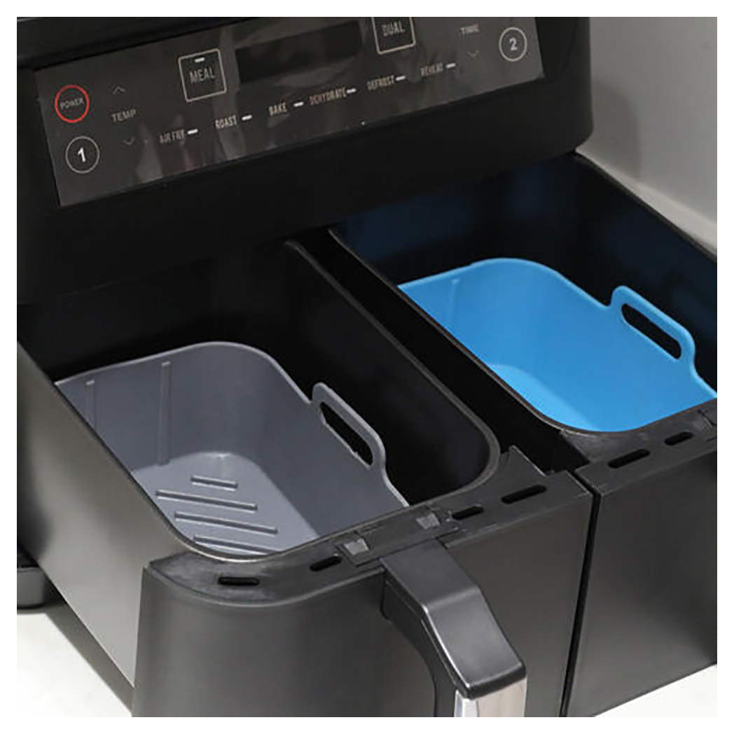 2PCS Square Silicone Pot For NINJA Air Fryer Kitchen BBQ Plate Heating Baking UK