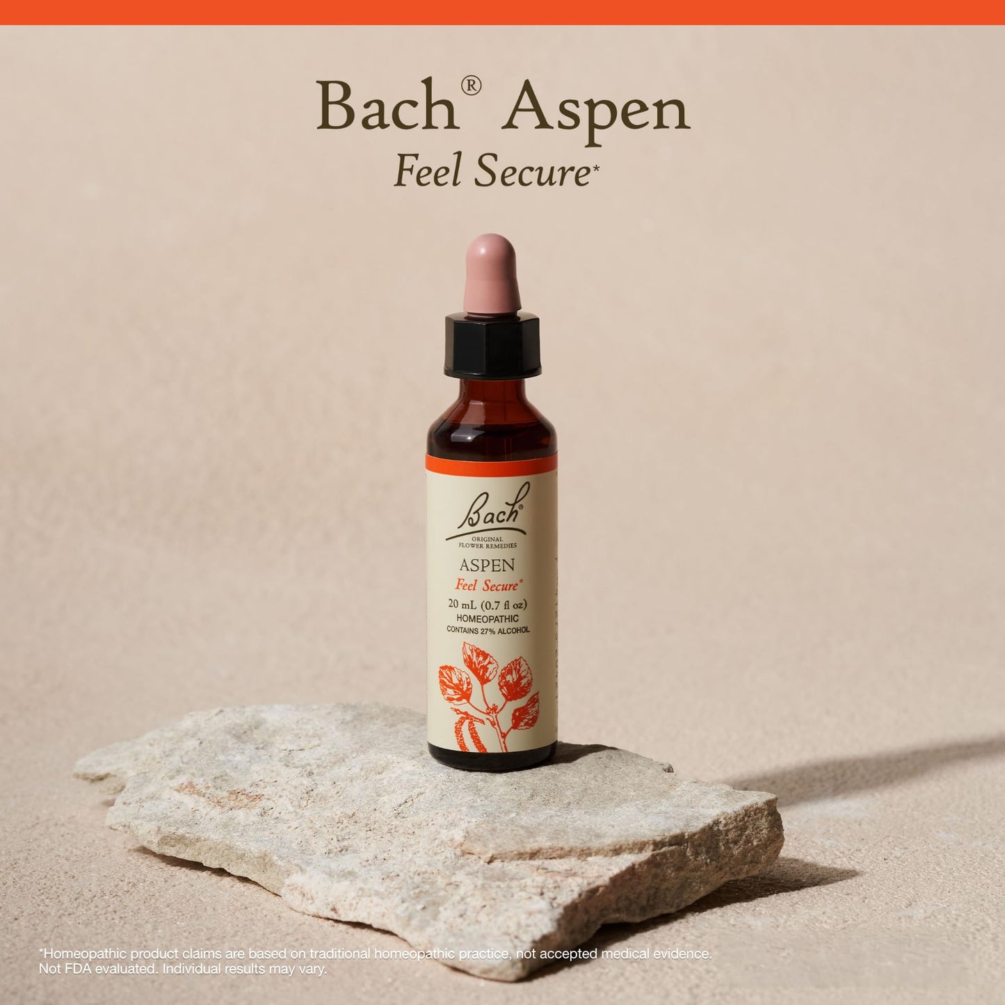 Bach Aspen Flower Remedy – Feel Secure | 20mL Dropper – Vegan, Gluten Free