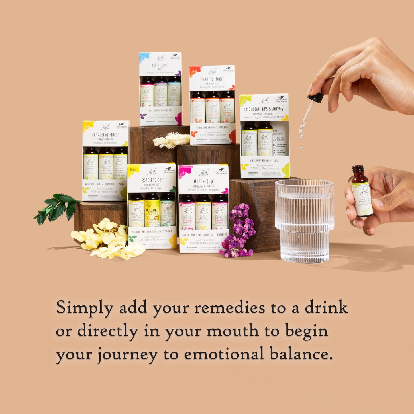 Bach Original Flower Remedies – Fear No More Trio Kit (Non-Alcohol, Vegan) 3 x 10mL