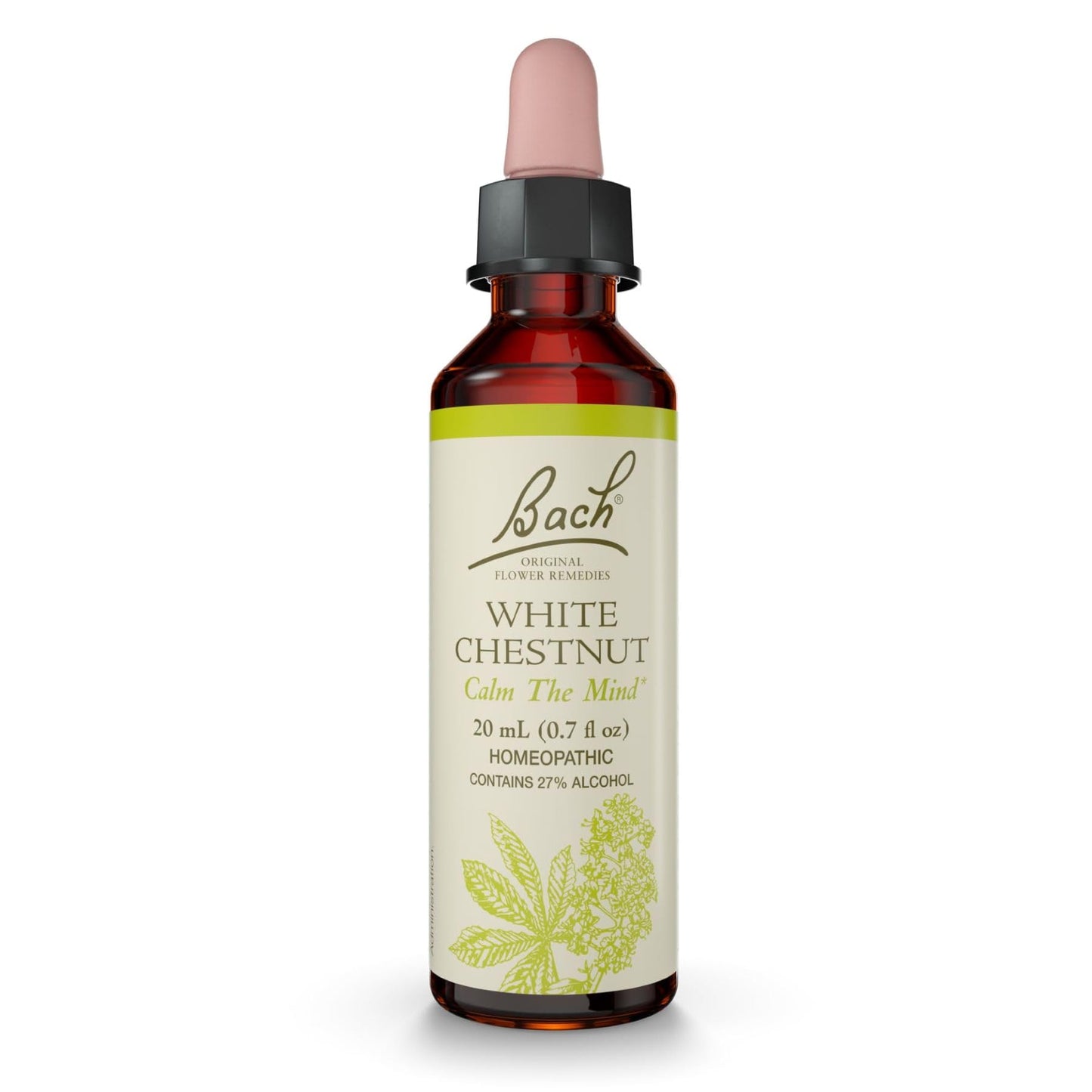 Bach Original Flower Remedies White Chestnut – Calm the Mind, 20 mL Dropper – Vegan, Gluten Free, Sugar Free