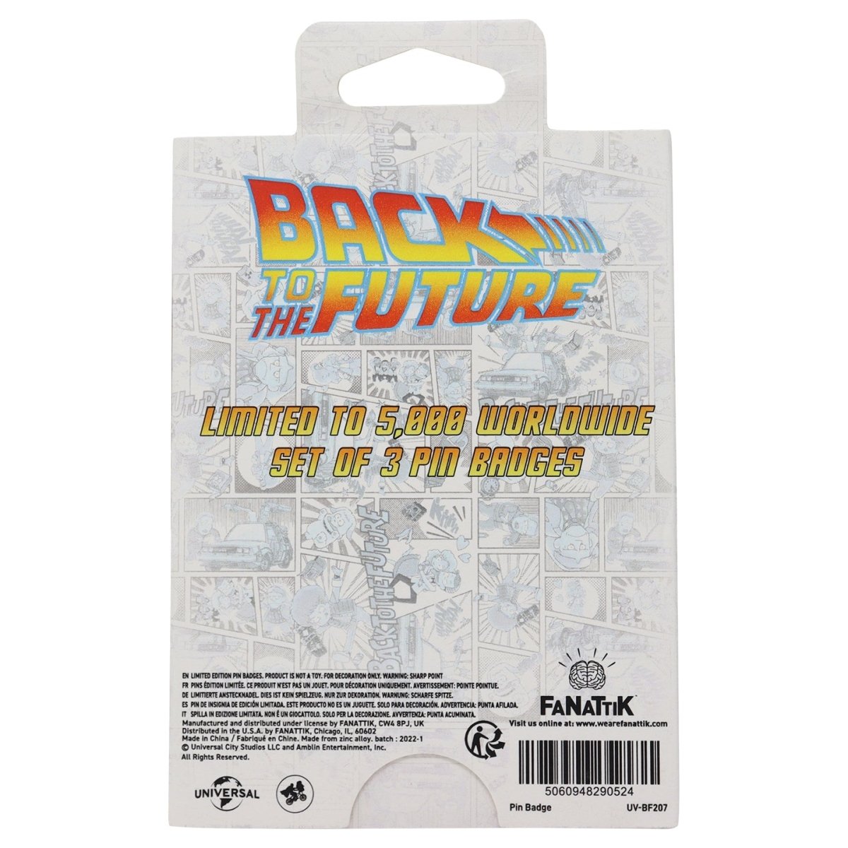 Back to the Future Limited Edition Japanese Style Triple Pin Badge Set
