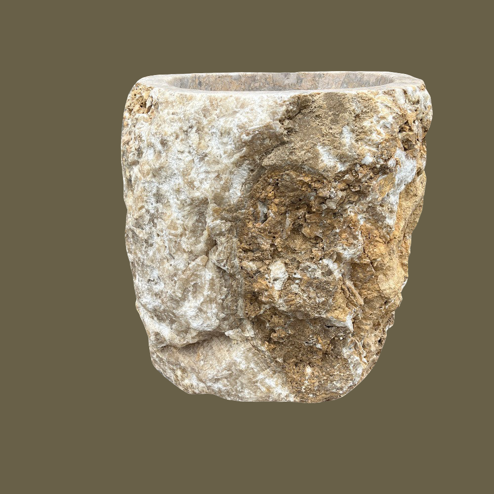 Raw Edge Onyx Planter Pot