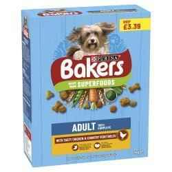 Bakers Dry Dog Food, 1kg Adult, Senior & Puppy