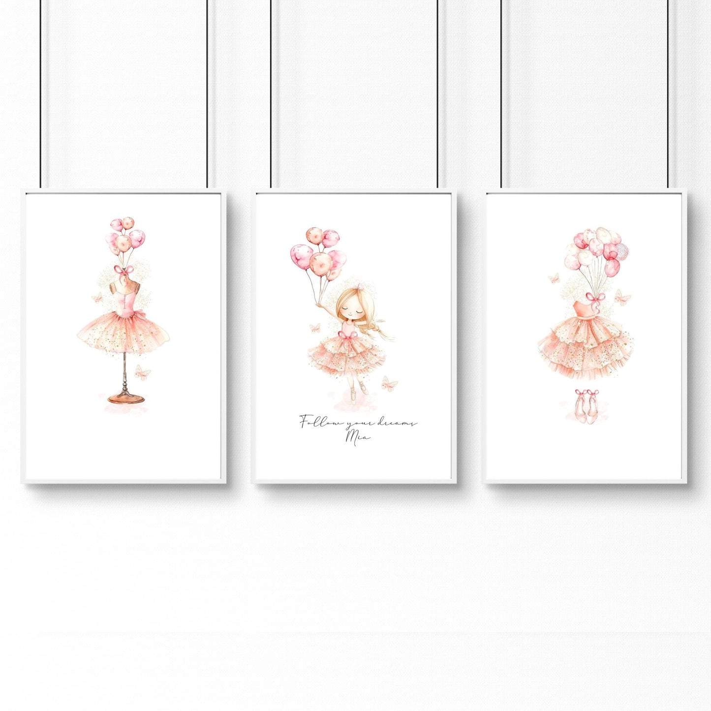 Ballerina Artwork | Set of 3 wall art prints