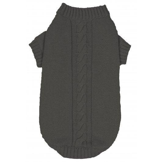 Banbury & Co Knitted Dog Jumper Grey Medium