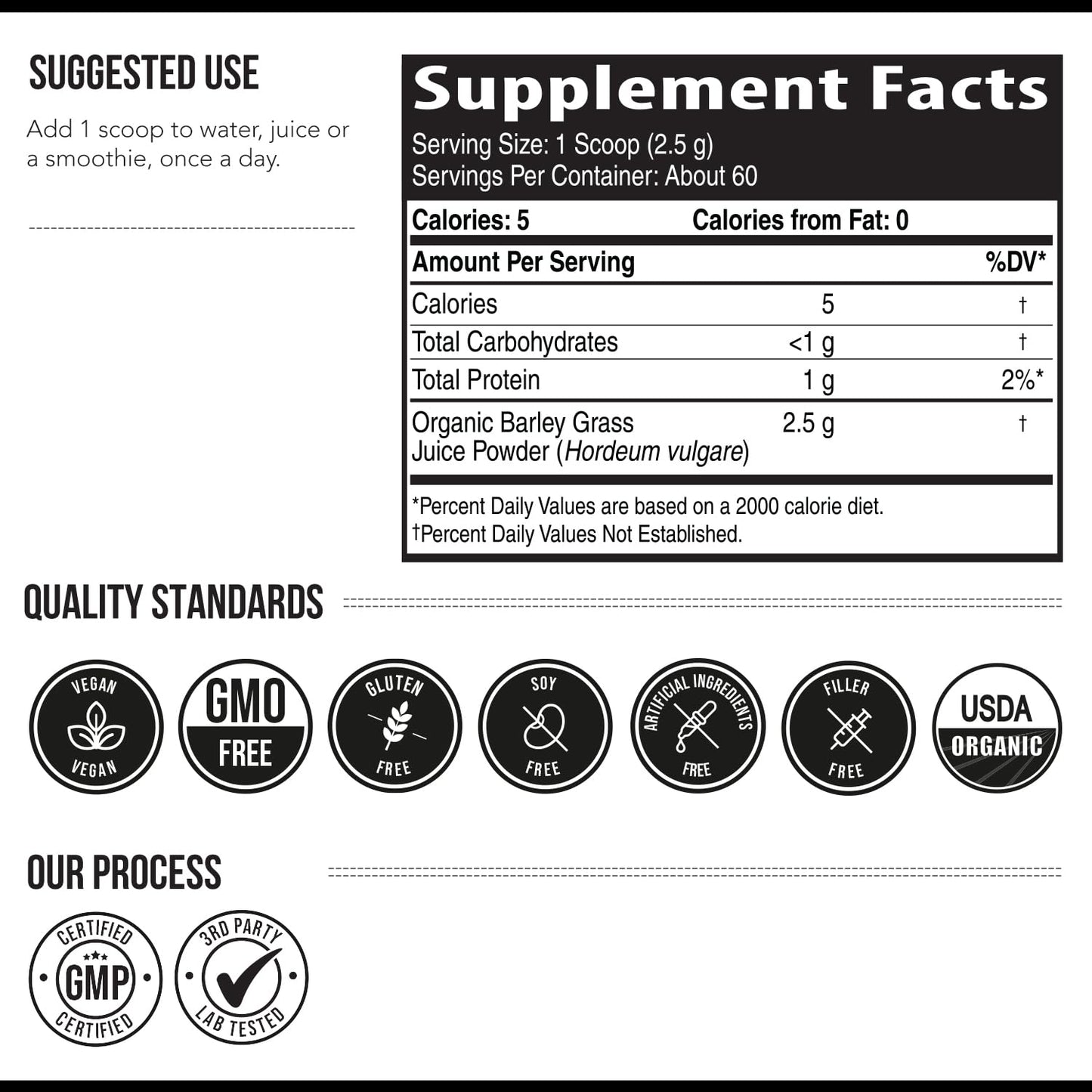 Organic Barley Grass Juice Powder – Utah Volcanic Soil, Raw & BioActive, Cold-Pressed CO2 Dried, Gluten Free, GMO Free, Vegan – 5.3 oz