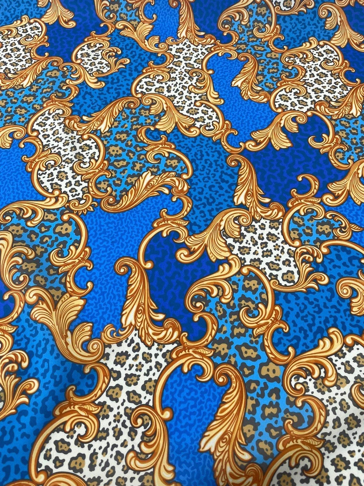 Baroque Leopard Print Fabric by Metre