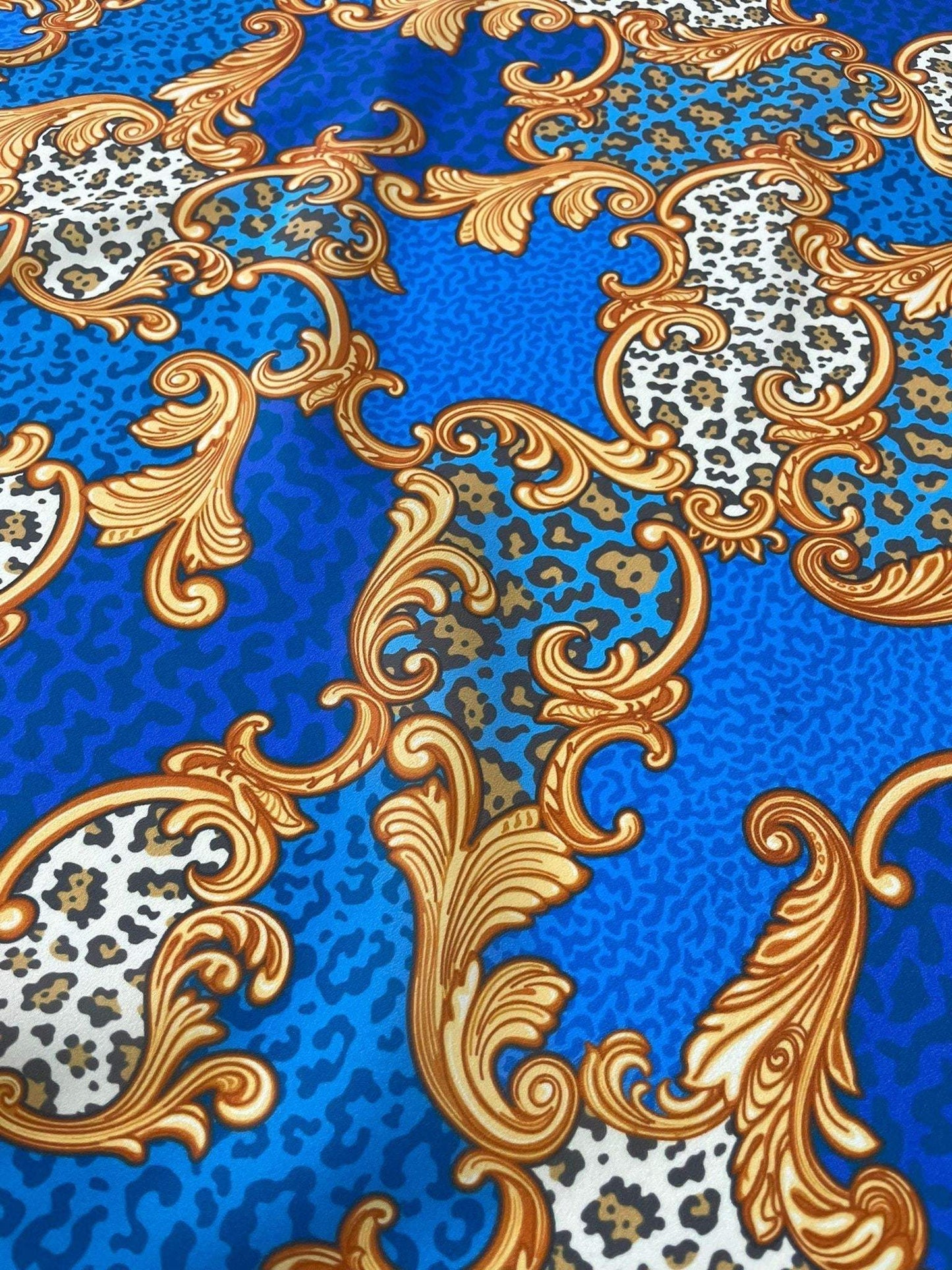 Baroque Leopard Print Fabric by Metre