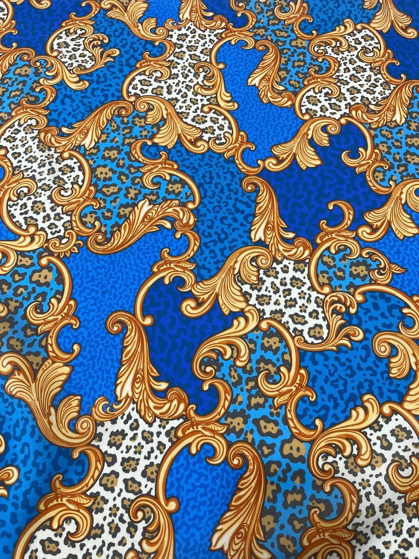 Baroque Leopard Print Fabric by Metre