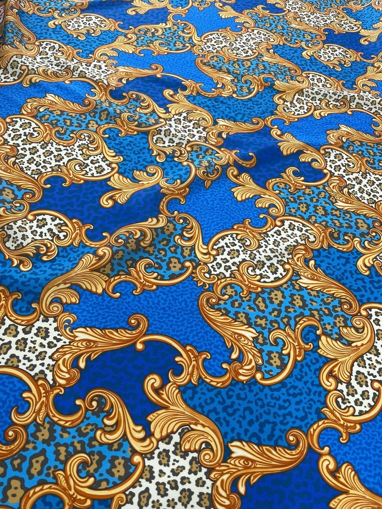 Baroque Leopard Print Fabric by Metre
