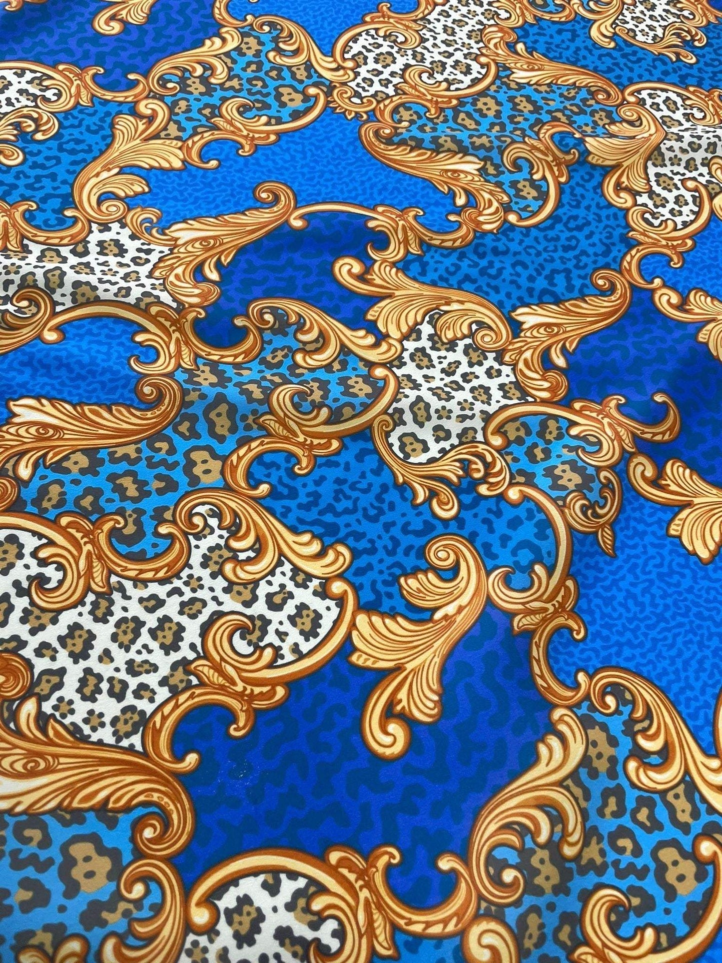 Baroque Leopard Print Fabric – Fabric by Metre, Multiple Options for Sewing & Dressmaking