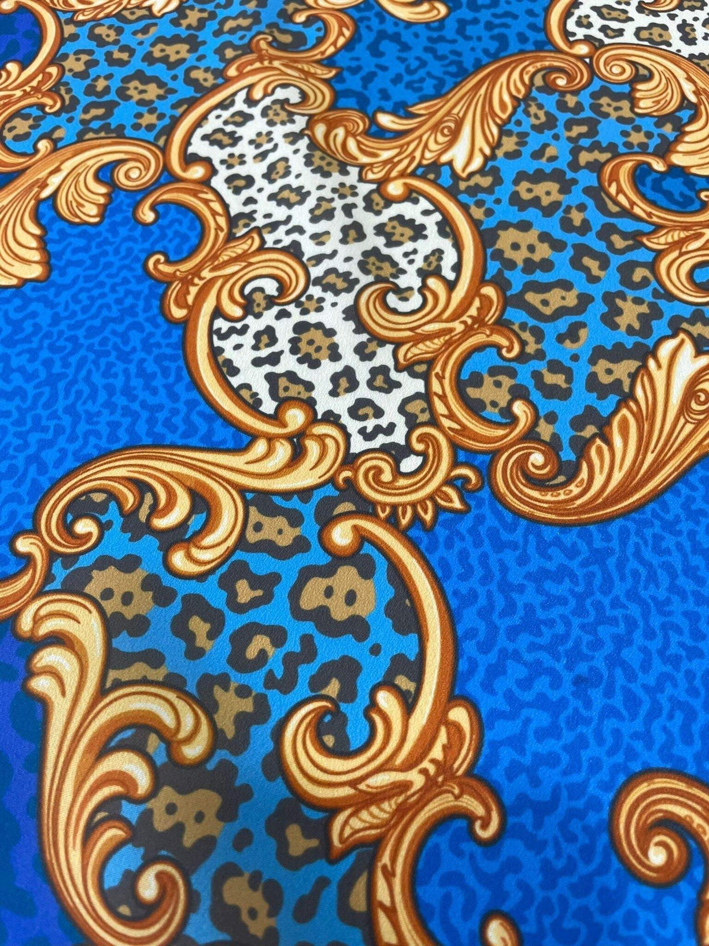 Baroque Leopard Print Fabric by Metre