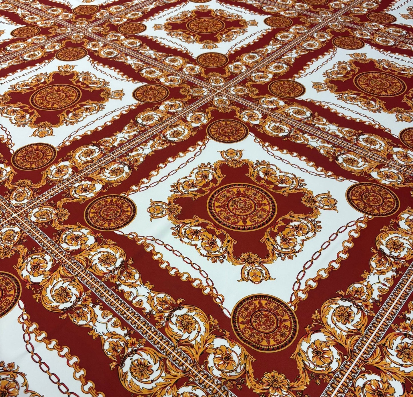Vintage Baroque Pattern Fabric By Metre