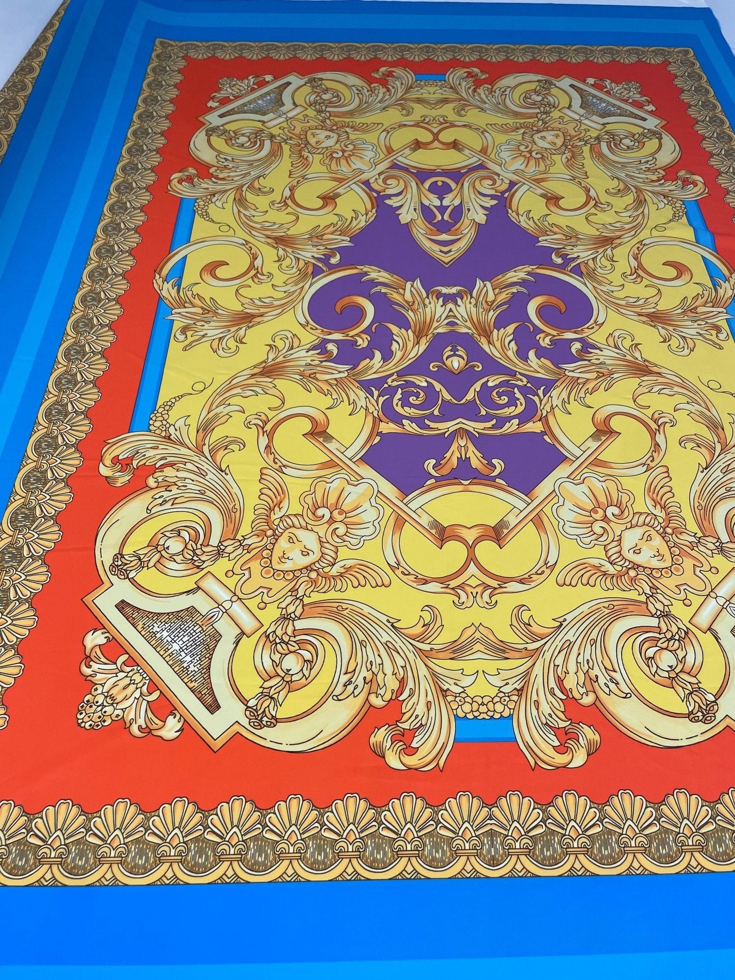 Baroque Gold Crepe Fabric by the Metre – Italian Inspired Material